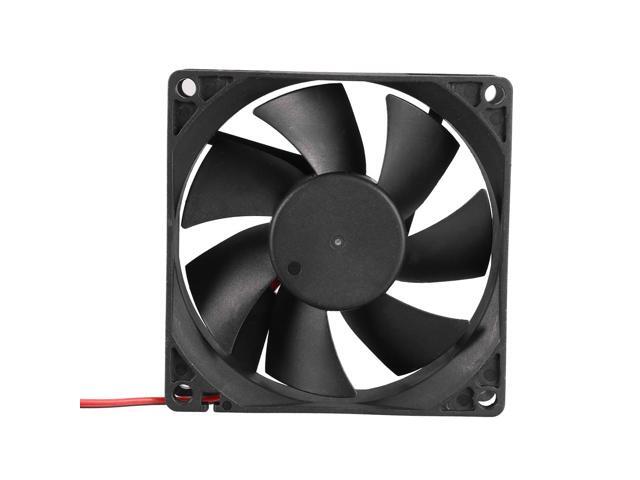 DC12V 0.25A 80x80x25mm 7 Vanes Coolant Cooler Fan for Computer w 2Terminals Wire