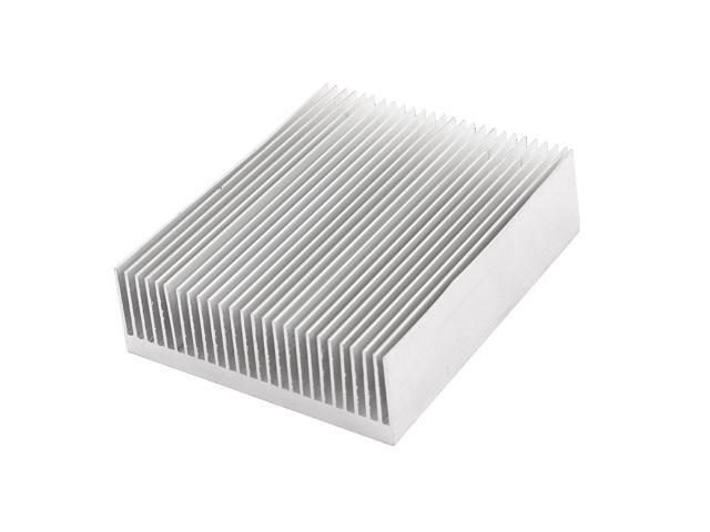 Silver Tone Aluminium Heat Diffuse Heatsink 100x80x27mm