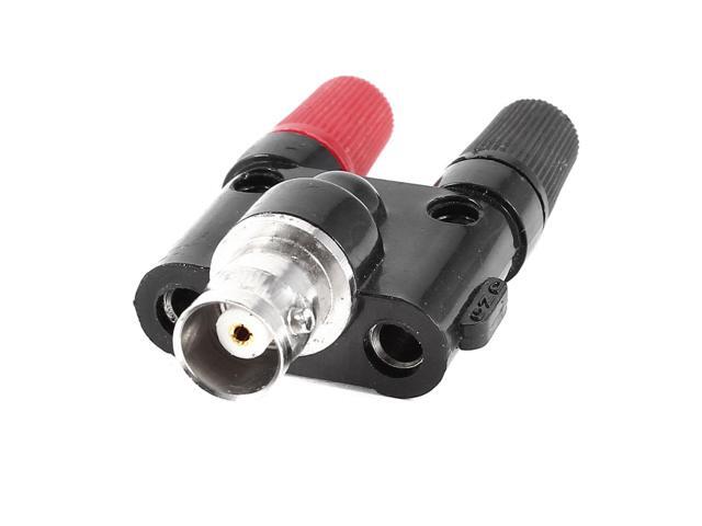 BNC Female Jack to Double Stacking Banana F/F Socket Connector Adapter