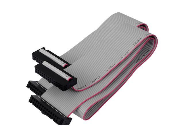 2pcs 2.54mm 26-Pin Female to Female IDE PATA Extension Flat Ribbon Cable 50cm