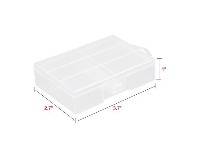 Unique Bargains 2 Pcs Clear Plastic Case Holder Storage Box Container for 24 x AAA Battey