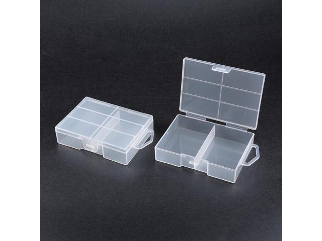 Unique Bargains 2 Pcs Clear Plastic Case Holder Storage Box Container for 24 x AAA Battey
