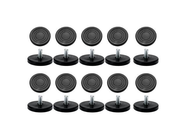 M8 x 17 x 50mm Leveling Feet Adjustable Leveler Cover for Machine Leg 20pcs