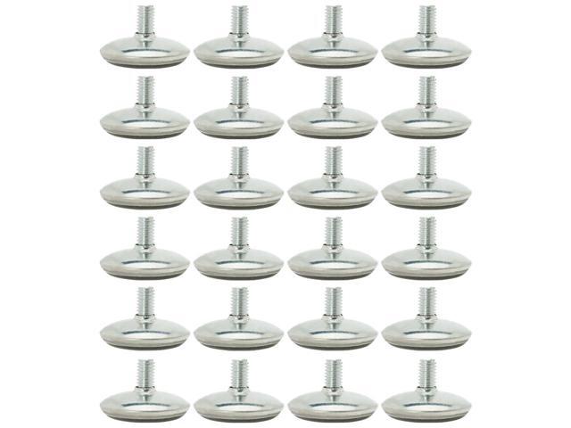 M6 x 10 x 30mm Leveling Feet Adjustable Leveler Protector for Sofa Leg 24pcs