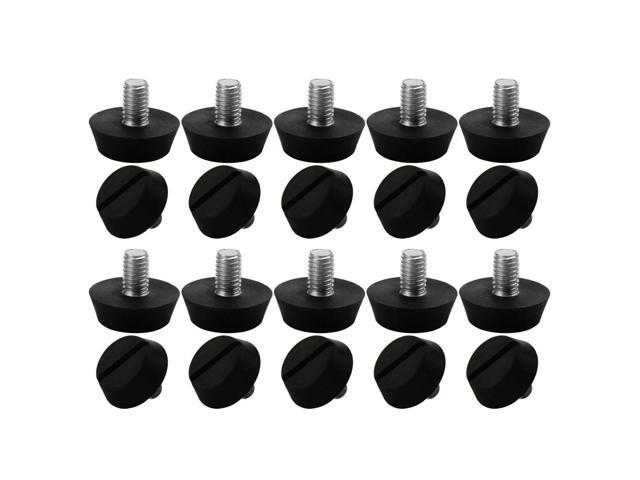 M6 x 10 x 20mm Leveling Feet Adjustable Leveler Protector for Sofa Leg 20pcs