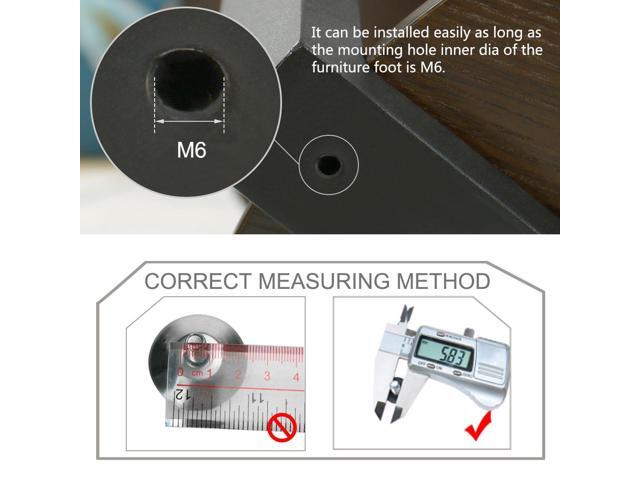 M6 x 13 x 20mm Leveling Feet Adjustable Leveler Protector for Sofa Leg 16pcs