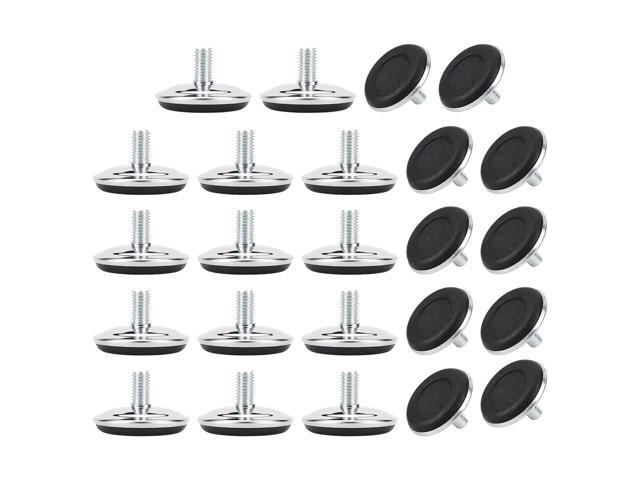 M10 x 17 x50mm Leveling Feet Adjustable Floor Protector for Home Table Leg 24pcs
