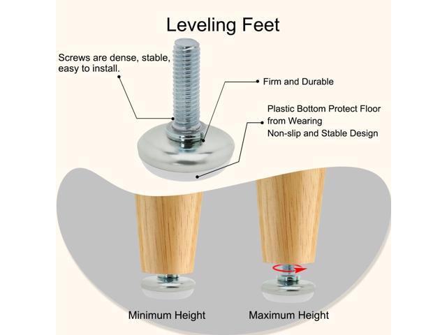 M8 x 25 x 30mm Leveling Feet Adjustable Leveler for Table Chair Machine Leg 4pcs