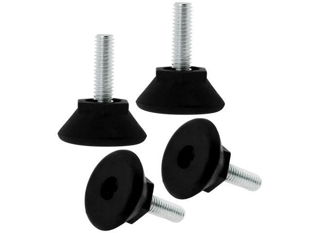 M6 x 17 x 24mm Adjustable Leveling Feet Floor Protector for Desk Leg 4pcs