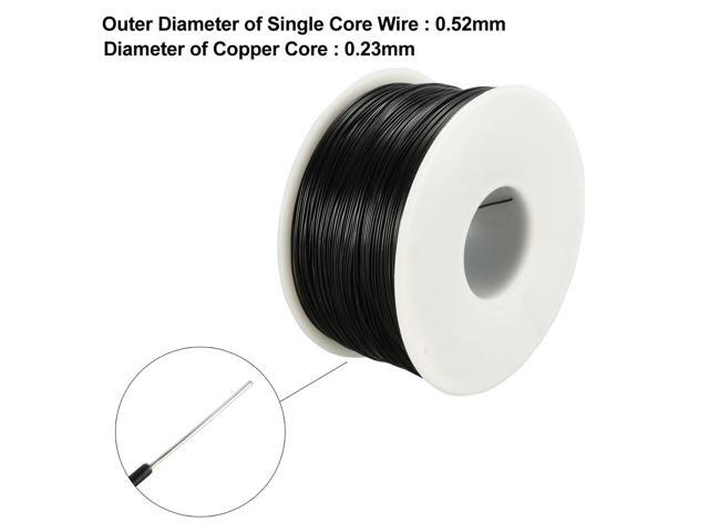 1000.7FT Breadboard Wrapping Wire PCB Solder Coated Tin Cable Black