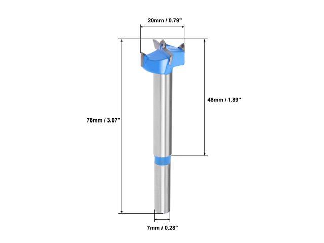 2pcs Carbide Hinge Boring Forstner Drill Bit, 20mm Diameter, 7mm Shank