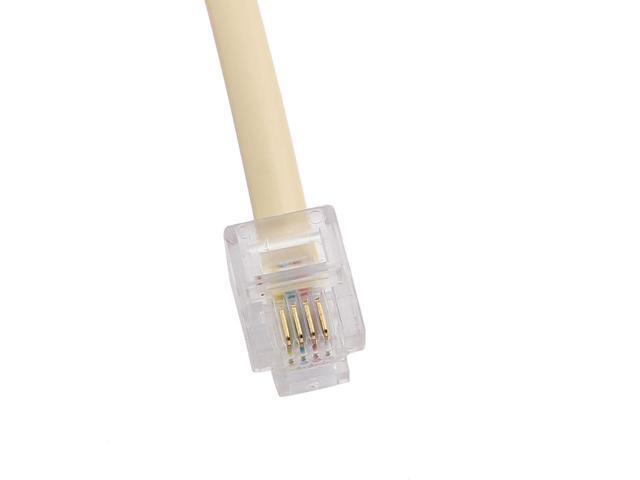 12Pcs RJ11 6P4C Male to 2 Ports Female Telephone Line Splitter Adapter Converter