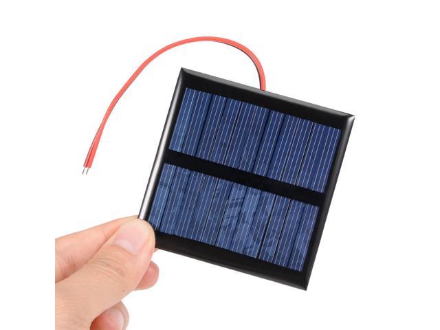 5Pcs 0.6W 5.5V Small Solar Panel Module DIY Polysilicon with 145mm Wire for Phone Toys Charger