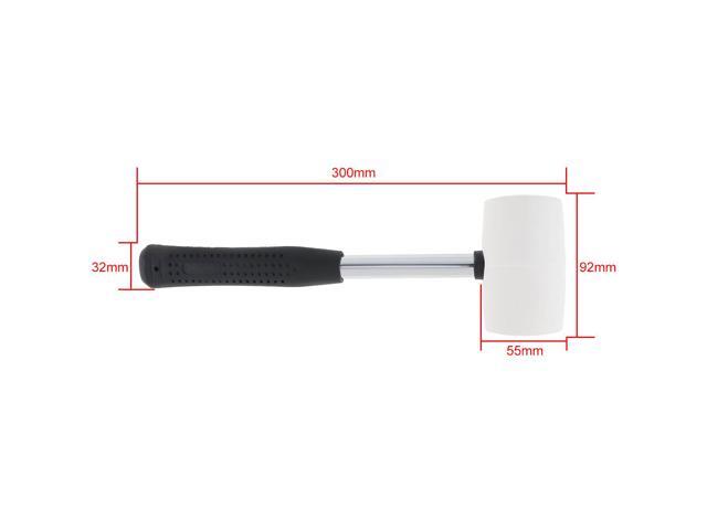 470g Non-elastic White Rubber Hammer Mounting hammer with Round Head and Non-slip Handle DIY Hand Tool
