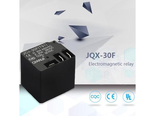 ELECALL 10Pcs/Lot JQX-30F DC12V 3 PIN Miniature Electromagnetic Relay 30A 250VDC/ 20A 28V DC Power Relay