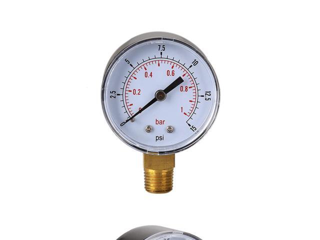 TS-50-15psi 0-15psi/0-1bar 1/4'' BSPT Vacuum Low Pressure Gauge Measuring Manometer Anti-knock