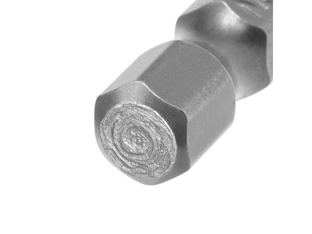 10Pcs 1/4' Hex Shank 75mm Length Magnetic SL3 Slot Head Screwdriver Bits S2 Alloy Steel