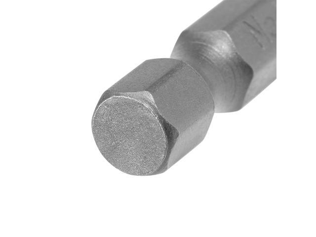 10Pcs 1/4' Hex Shank 50mm Length Magnetic SL4 Slot Head Screwdriver Bits S2 Alloy Steel