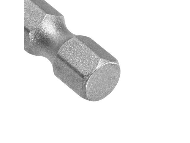 5Pcs 1/4' Hex Shank 50mm Length Magnetic SL6 Slot Head Screwdriver Bits S2 Alloy Steel