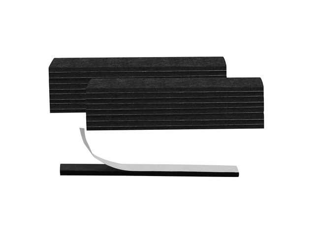 18pcs Furniture Felt Pads Rectangle 5 7/8' x 1/2' Self-stick Non-slip Anti-scratch Pads for Sofa Cabinet Chair Feet Floor Protector Black