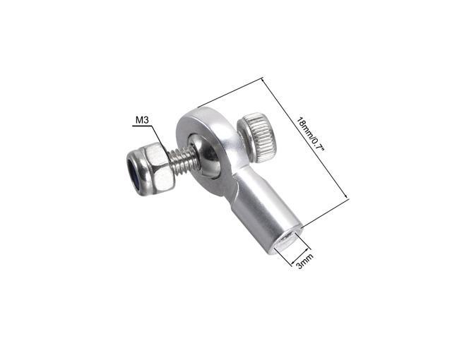 2 PCS M3/3mm 18mm Linkage Rod End Tie Rod End Ball Head Joint Adapter for RC Car Crawler Boat