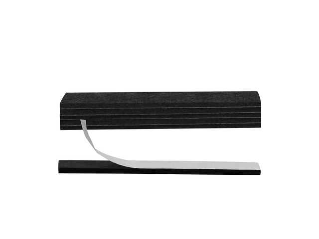 6pcs Furniture Felt Pads Rectangle 5 7/8' x 1/2' Self-stick Non-slip Anti-scratch Pads for Sofa Cabinet Chair Feet Floor Protector Black