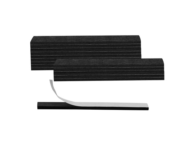 16pcs Furniture Felt Pads Rectangle 5 7/8' x 1/2' Self-stick Non Slip Anti-scratch Pads for Sofa Cabinet Chair Feet Floor Protector Black