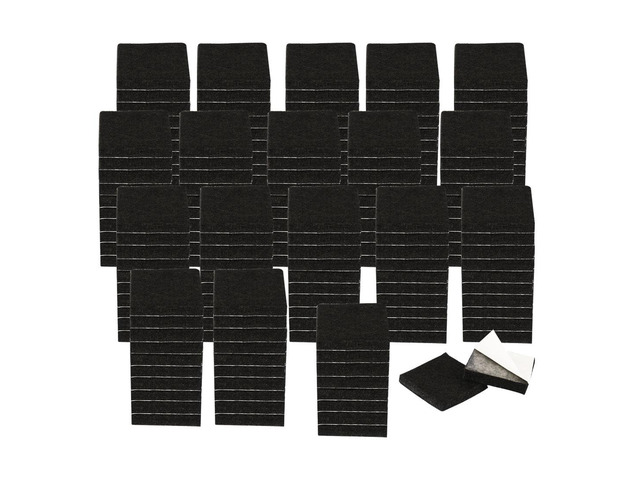 180pcs Furniture Felt Pads Square 3/4' Anti-slip Prevent Scratch Pads for Sofa Cabinet Chair Feet Floor Protector Black