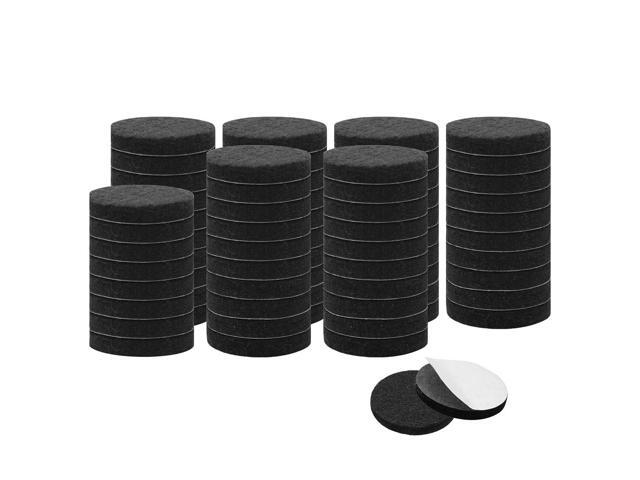 70pcs Furniture Felt Pads Round 3/4' Self-stick Non-slip Anti-scratch Pads for Table Cabinet Chair Feet Floor Protector Black