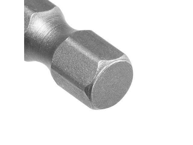 5 Pcs 1/4' Hex Shank 75mm Length Magnetic SL4 Slot Head Screwdriver Bits S2 Alloy Steel
