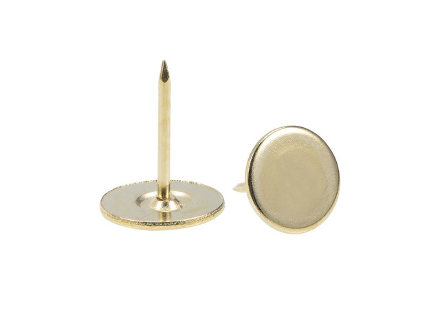 Upholstery Nails Tacks 16mmx20mm Flat Head Furniture Nails Gold Tone 100 Pcs