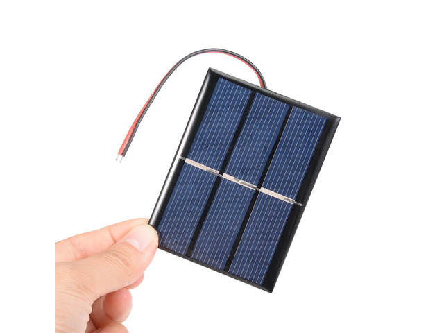 5Pcs 0.65W 1.5V Small Solar Panel Module DIY Polysilicon with 145mm Wire for Toys Charger