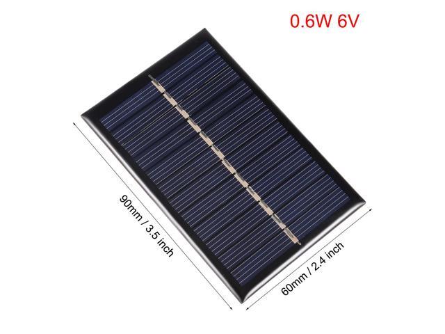0.6W 6V Small Solar Panel Module DIY Polysilicon for Toys Charger 5Pcs
