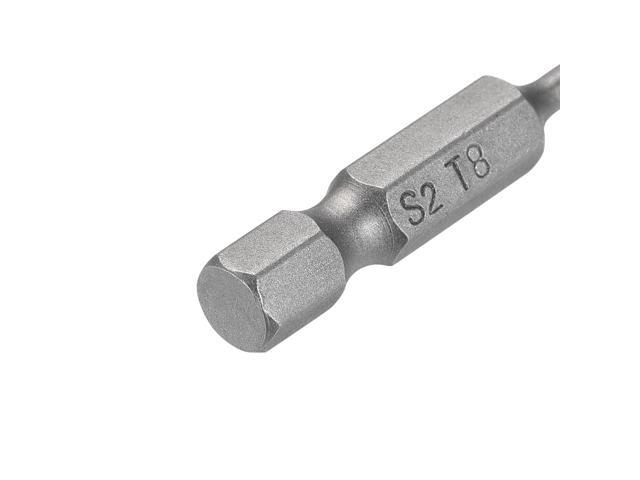 50mm Long 1/4' Hex Shank TS8 Torx Security Star Screwdriver Bits S2 High Alloy Steel 10pcs