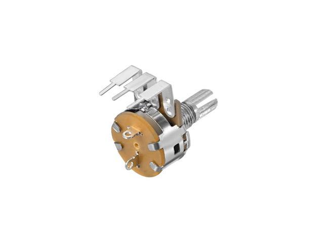 WH148 Potentiometer with Switch 10K Ohm Variable Resistors Single Turn Rotary Carbon Film Taper 5pcs
