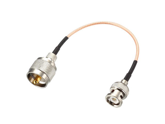 UHF (PL259) Male to BNC Male Antenna Radio Cable RG316 Coax Cable 0.5 Feet