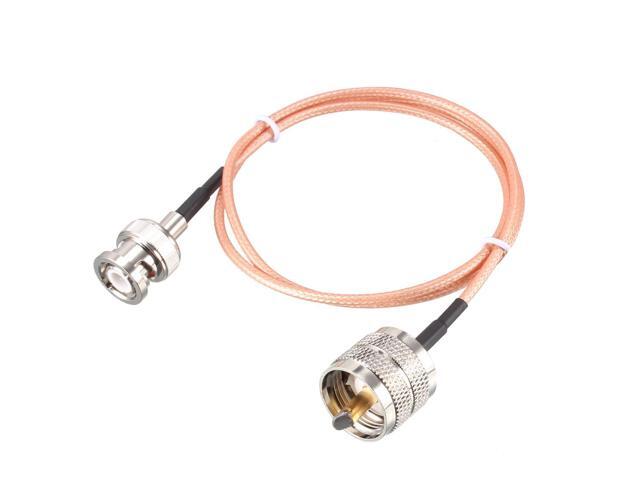 UHF (PL259) Male to BNC Male Antenna Radio Cable RG316 Coax Cable 2 ft
