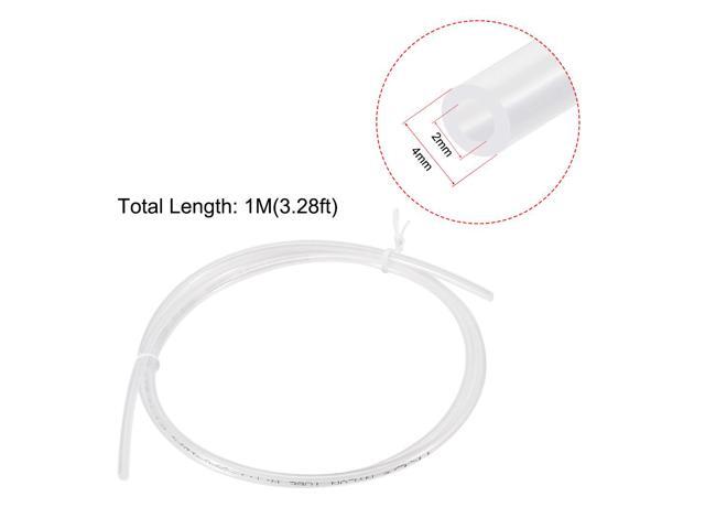 Nylon Tubing,2mm ID x 4mm OD,3.28Ft Length,Fuel Line Plastic Tubing,Pneumatic Hose Tube,for Air Brake System Or Fluid Transfer,Transparent