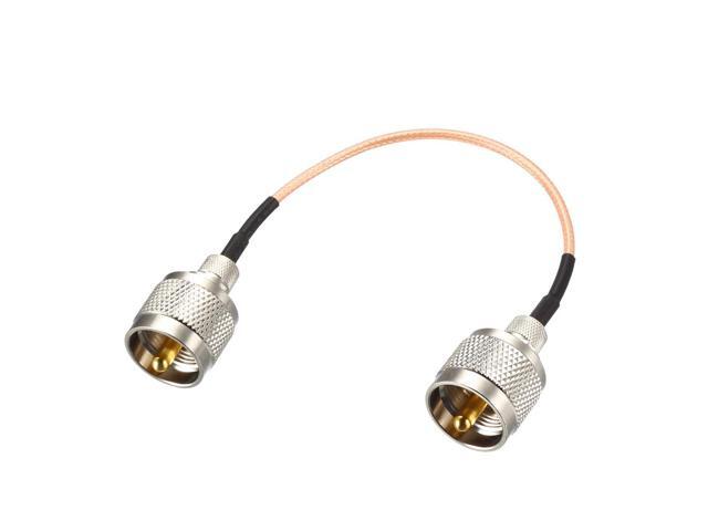 UHF Male PL-259 to UHF Male PL-259 Low Loss Coax Jumper Cable 0.5-feet