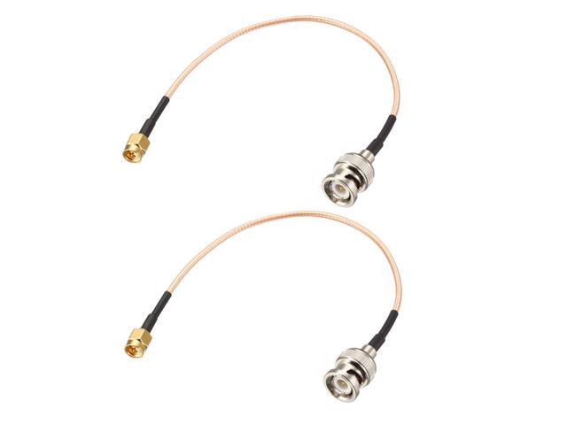 RG316 Coaxial Cable with BNC Male to SMA Male Connectors 50 Ohm 1 Feet 2pcs