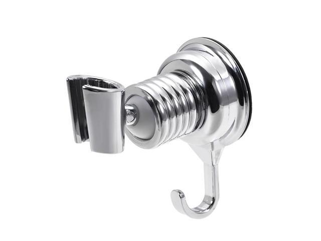 Shower Head Holder Adjustable Suction Cup ABS Wall Mount Handheld Shower Bracket with Hook Adhesive Stick Disc