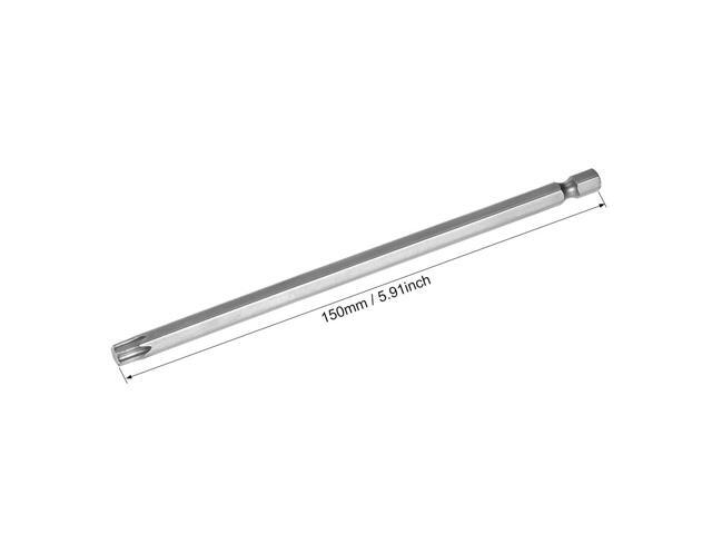 Torx Screwdriver Bits 1/4-Inch Hex Shank 150mm Length T40 Magnetic Security Star Screw Driver S2 Bit