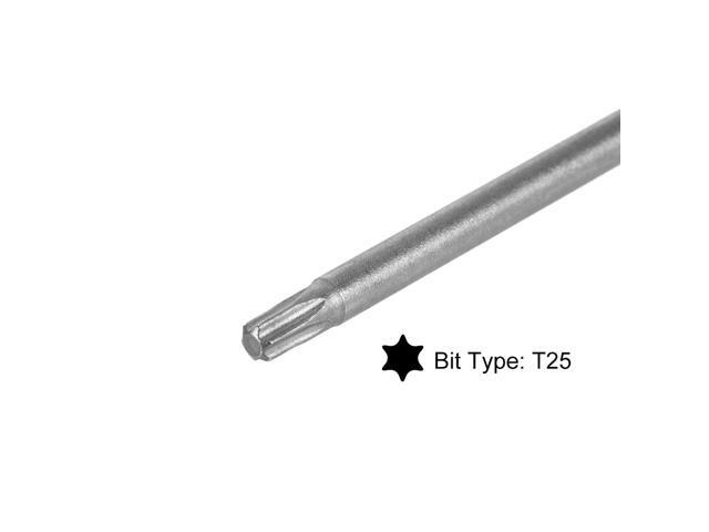 Torx Screwdriver Bits 1/4-Inch Hex Shank 150mm Length T25 Magnetic Security Star Screw Driver S2 Bit