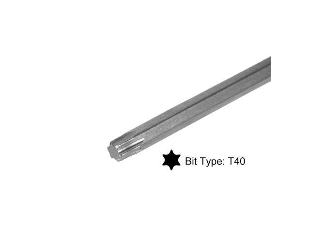 Torx Screwdriver Bits 1/4-Inch Hex Shank 150mm Length T40 Magnetic Security Star Screw Driver S2 Bit