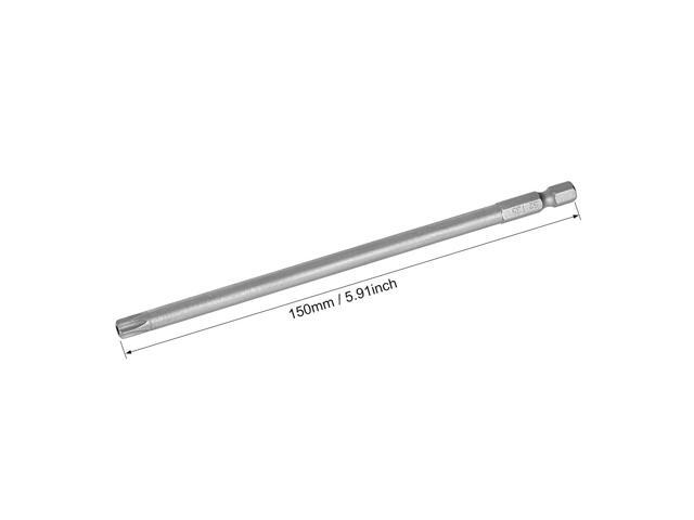 Torx Screwdriver Bits 1/4-Inch Hex Shank 150mm Length TT35 Magnetic Security Star Screw Driver S2 Bit
