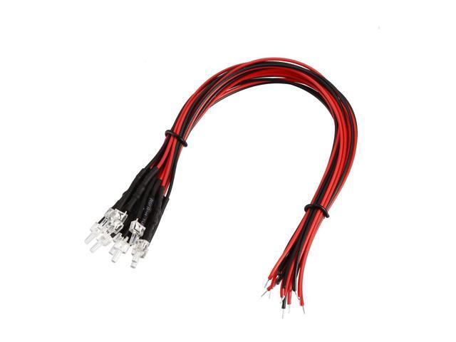 9pcs Pre-Wired 2mm Emerald Green LED Light DC 6-12V Prewired Diffused Emitting Diodes