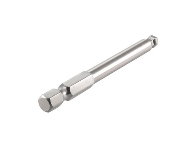 5Pcs Ball End Hex Bits 1/4 Inch Hex Shank 75mm Length Magnetic 5MM Head Screwdriver S2 Screw Driver Bit
