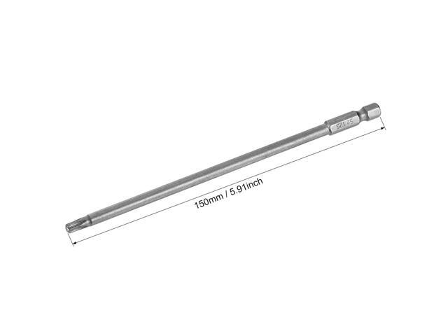 Torx Screwdriver Bits 1/4-Inch Hex Shank 150mm Length T25 Magnetic Security Star Screw Driver S2 Bit