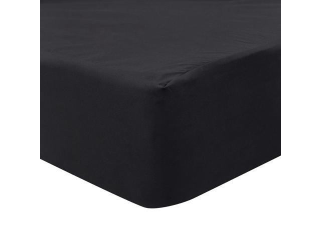 Mattress Protector Water Resistant Mattress Cover Fitted Sheet Bed Bed Cover with Elastic Band Black Queen