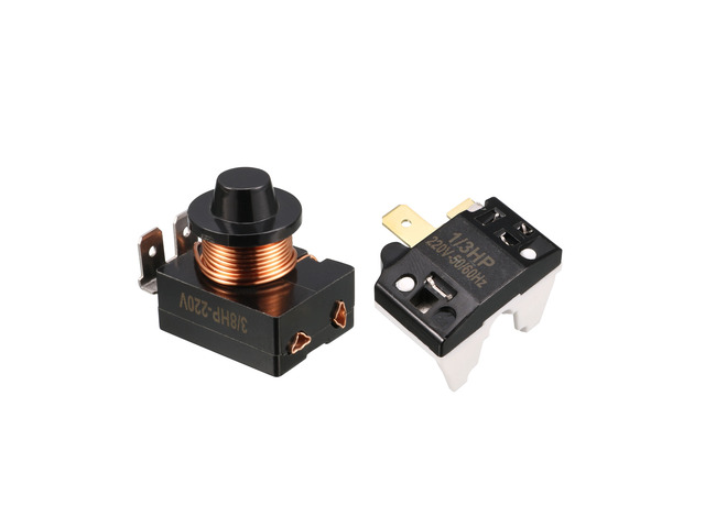 Refrigerator Starter Relay 3/8HP 280W + Compressor Thermal Overload Protector 1/2HP 375W